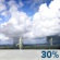 Today: A 30 percent chance of showers and thunderstorms after 2pm. Mostly sunny, with a high near 84. West wind around 5 mph. Today: A 30 percent chance of showers and thunderstorms after 2pm. Mostly sunny, with a high near 84. West wind around 5 mph.